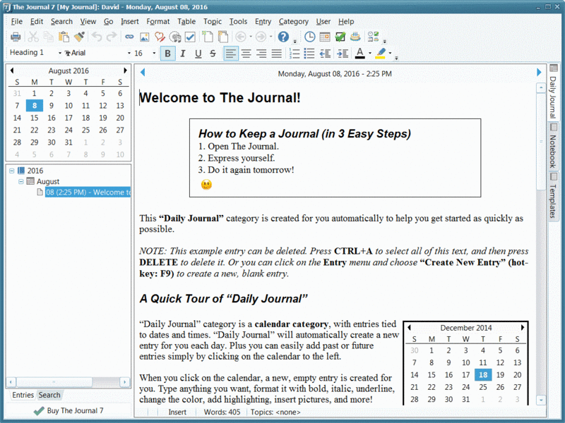 The Journal Screenshot